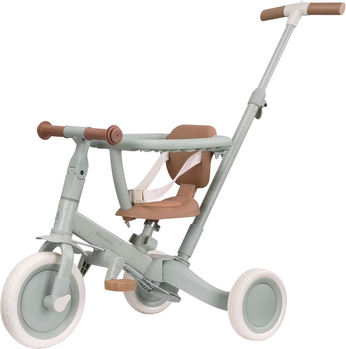 Little dutch - 4 in 1 driewieler met duwstang - green leaf