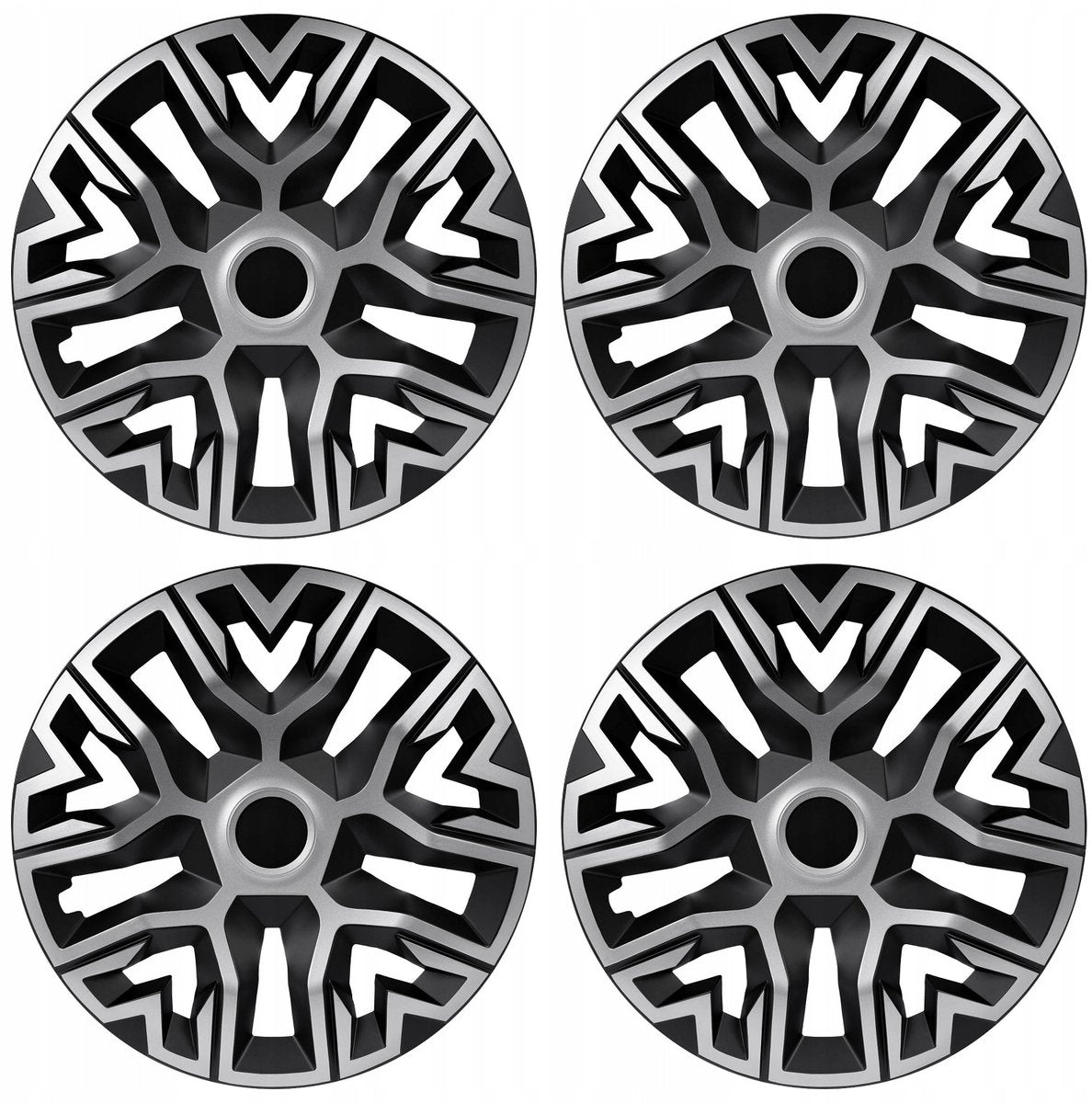 Enjoliveurs universels Nrm 14'' the best bicolore argent noir 4 pièces