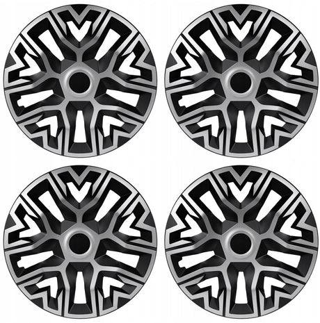 Enjoliveurs universels Nrm 14'' the best bicolore argent noir 4 pièces
