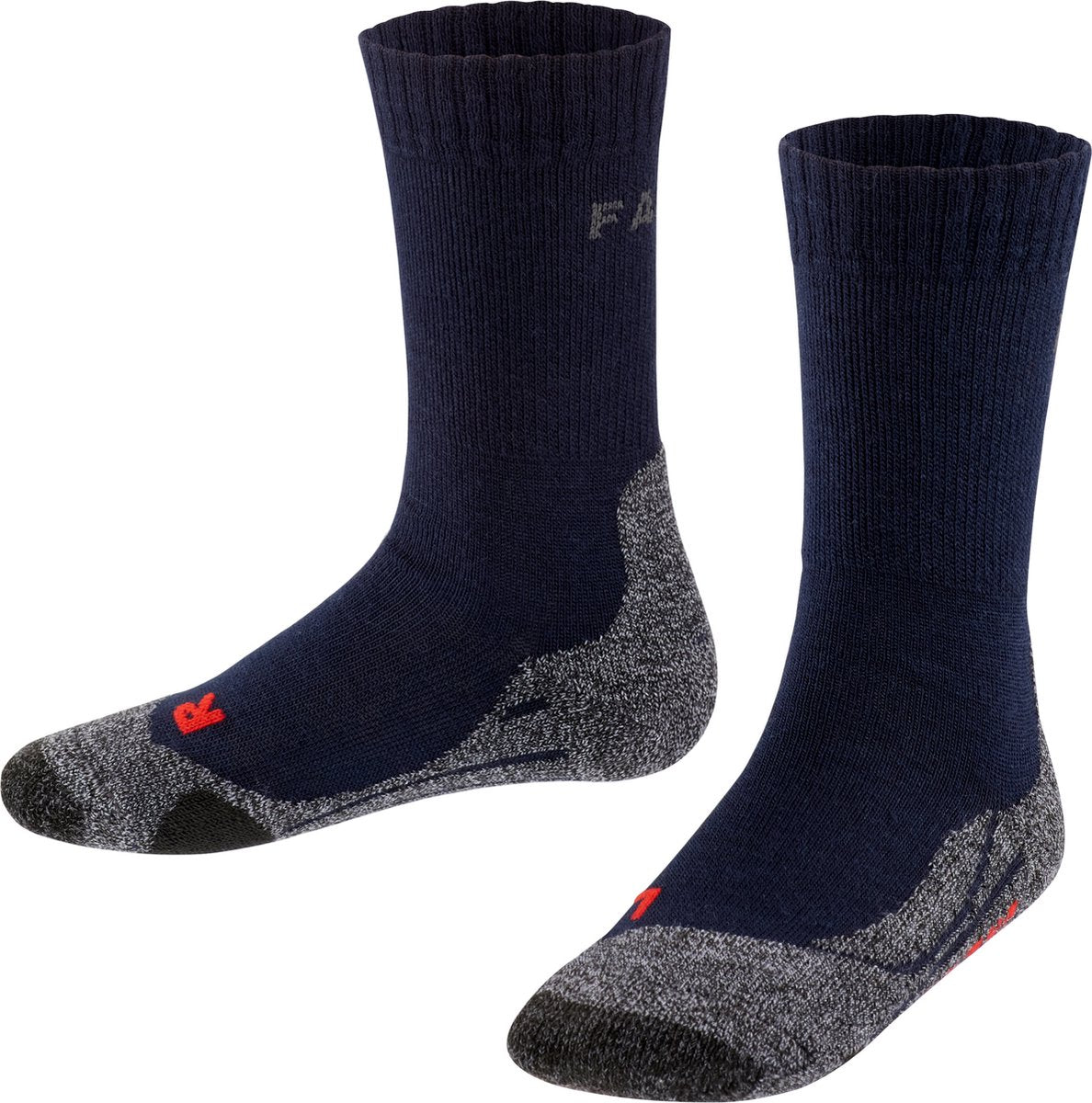 Falke tk2 anti-ampoules laine épaisse matière fonctionnelle chaussettes de marche enfants bleu - taille 31-34