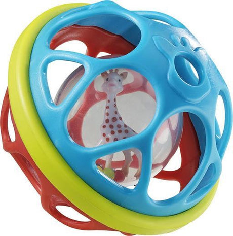 Sophie la girafe hochet jouet balle - jouet balle - jouets bébé - à partir de 3 mois - ø11 cm - rouge vert bleu