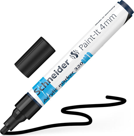 Instruments d'écriture Schneider marqueur acrylique Schneider - paint-it 320 - 4 mm - noir - s-120201