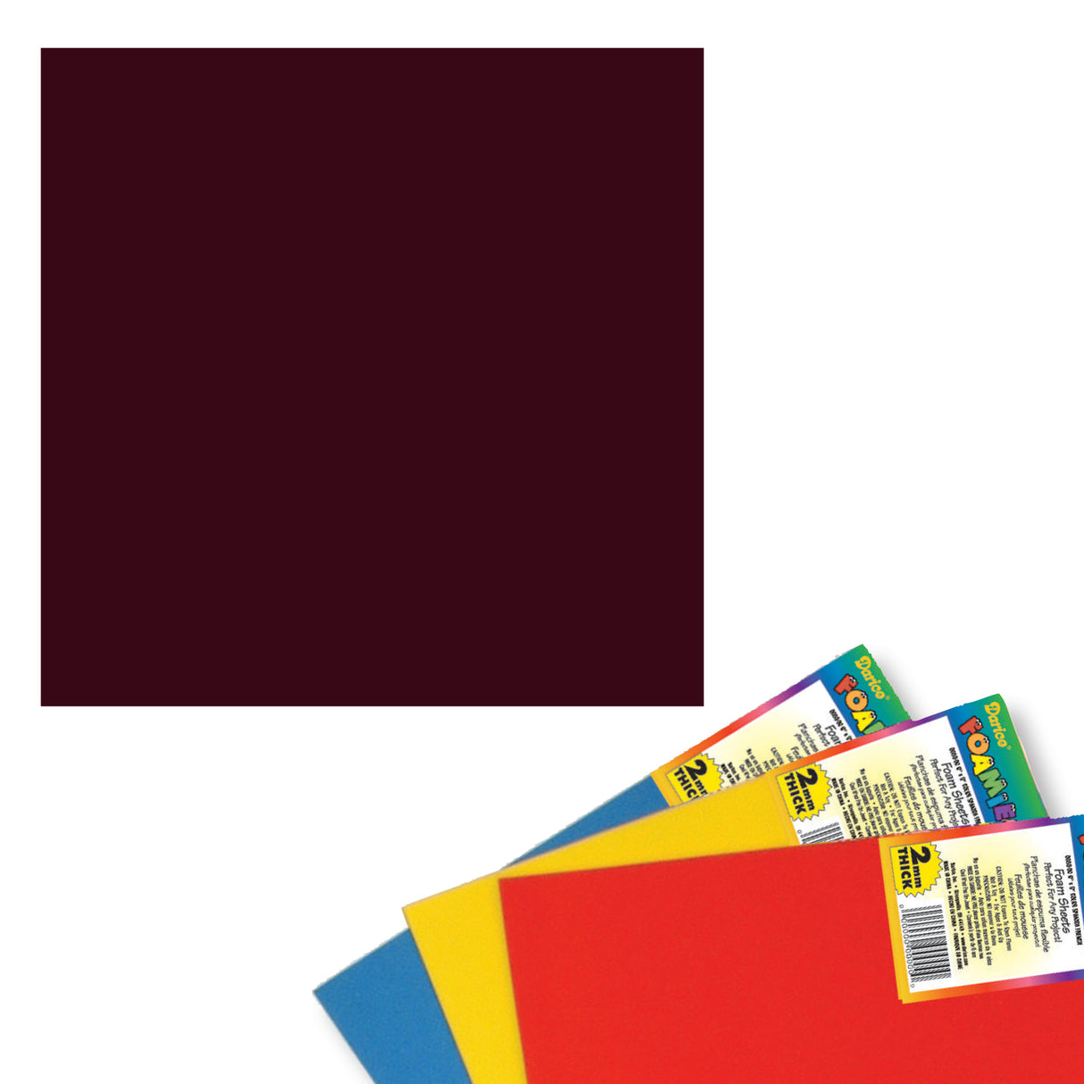 Darice • feuille de mousse foamies 3mm 22,5x30 cm rouge marron