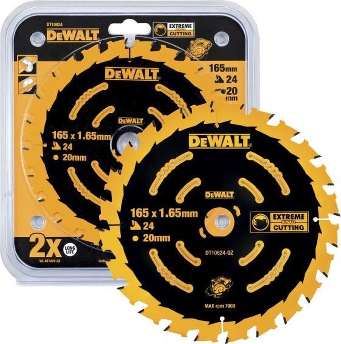 Accessoires Dewalt lame de scie circulaire 165x20x40t finition encoche 1,65mm - dt10640-qz
