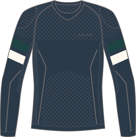 Falke chemise fonctionnelle à col rond maximum chaud en tissu fonctionnel à séchage rapide à manches longues homme bleu - taille xxl