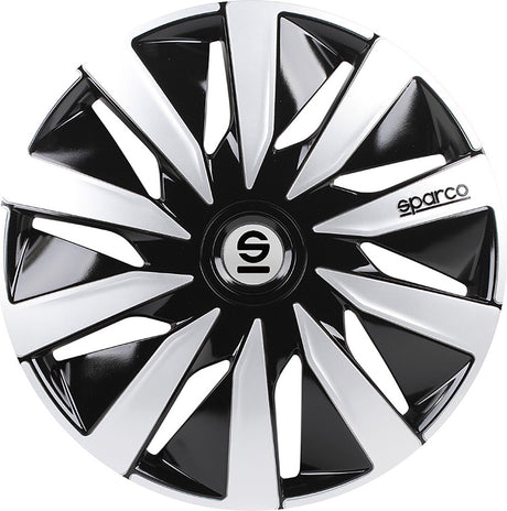 Sparco enjoliveurs lazio 13 pouces noir argent - 4 pièces