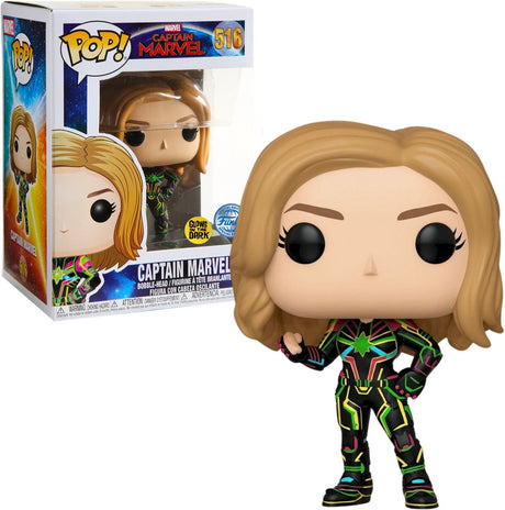 Funko-pop ! merveille : capitaine merveille - capitaine merveille (costume néon) (lueur dans le noir) (édition spéciale)