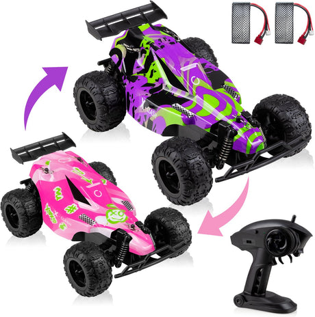 Voiture contrôlée Overmax x-clash - 20 km h - 2 batteries - portée 100m - 2 carrosseries - voiture radiocommandée tout-terrain - extérieur intérieur - filles et garçons - voiture télécommandée pour enfants adultes