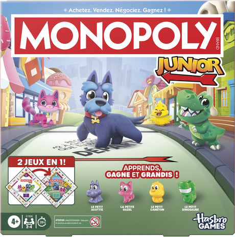 Jeu de société Monopoly junior - 2 jeux en 1 - Édition française