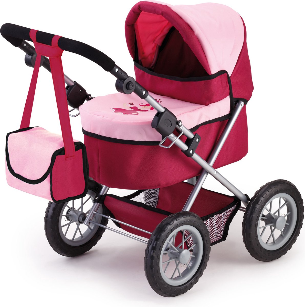Bayer design - landau de poupée tendance - rouge et rose