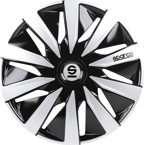 enjoliveurs Lazio 16 pouces ABS noir argent lot de 4
