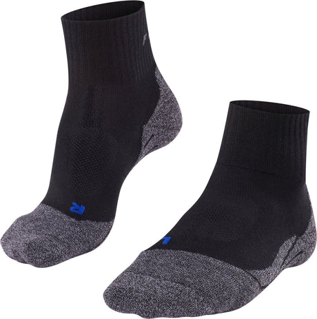 Falke tk2 cool chaussettes de marche courtes anti-ampoules en lyocell épais en matériau fonctionnel femme noir - taille 37-38