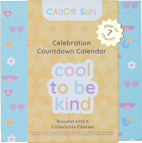 Calendrier de célébration du compte à rebours du soleil Calico, cool pour être gentil