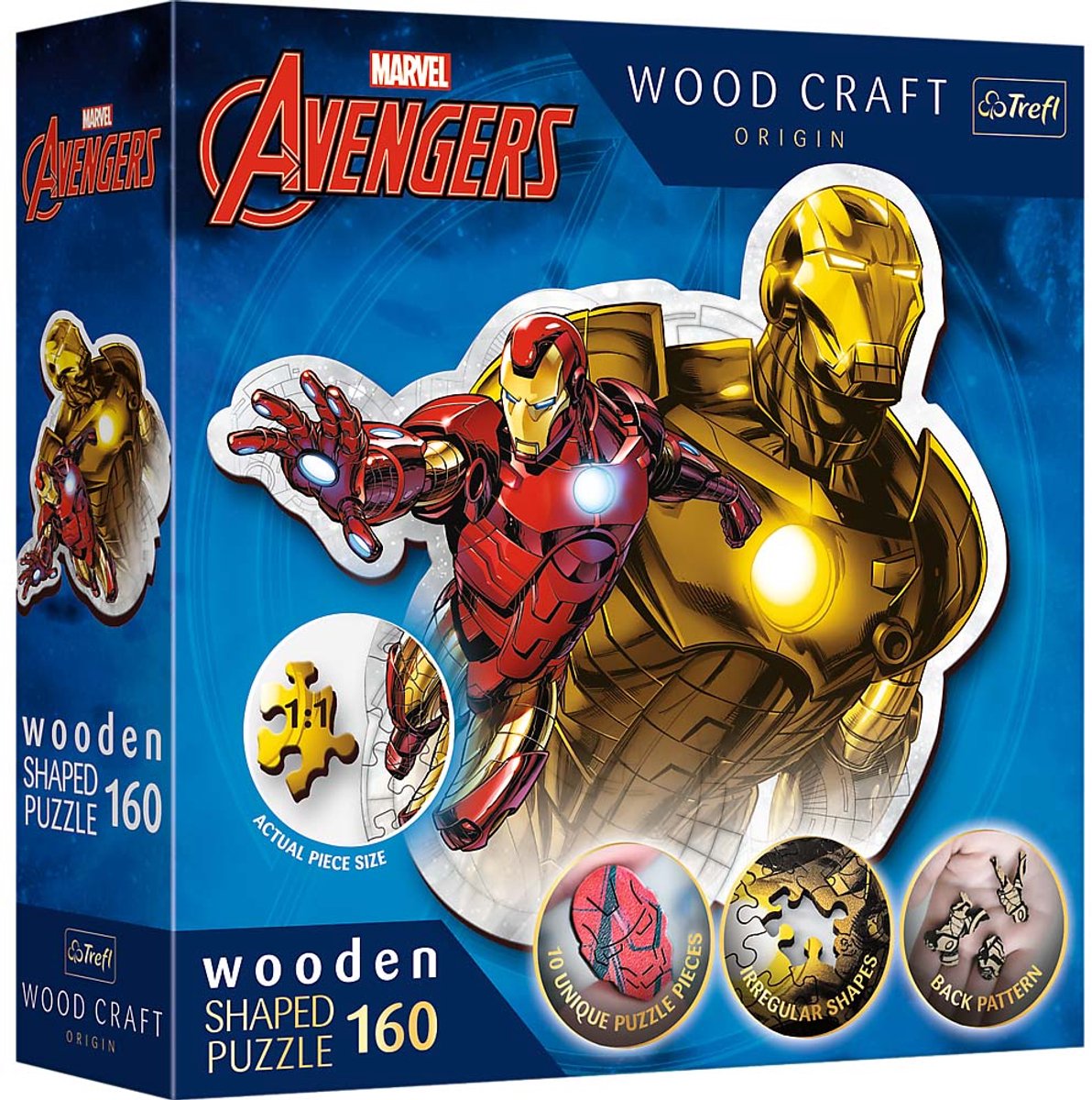Trefl puzzle bois brave iron man marvel avengers fsc 160 pièces.