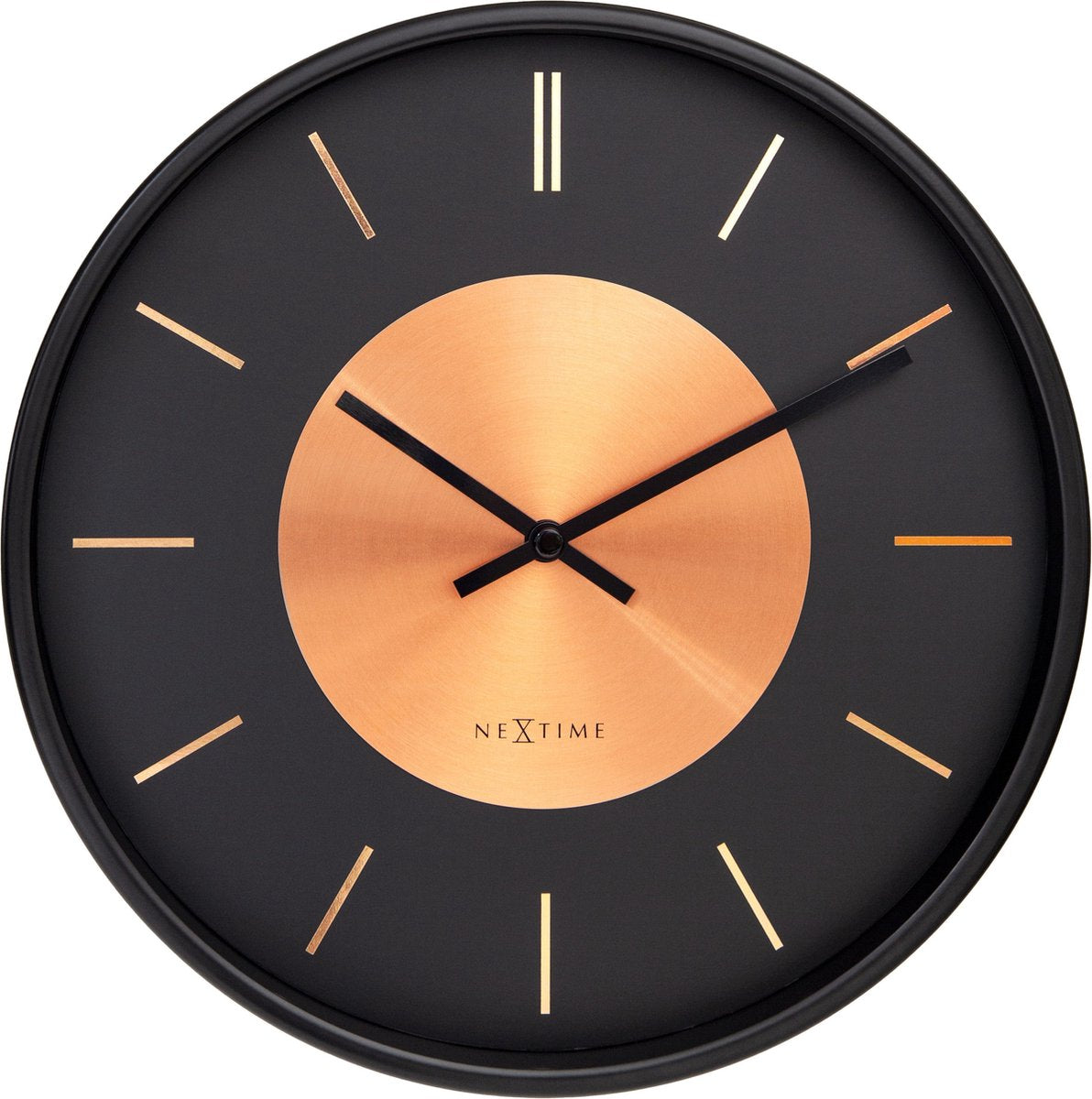 NeXtime NeXtime NE-3535CO Horloge Murale Rétro II 25cm Noir Cuivre Métal