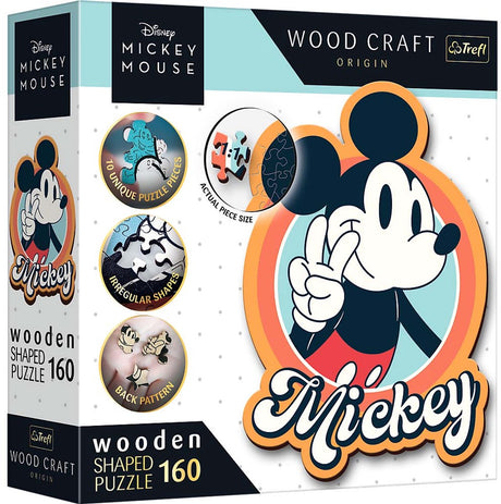 Puzzle en bois Trefl - Mickey Mouse rétro - 160 pièces - Disney Friends FSC.