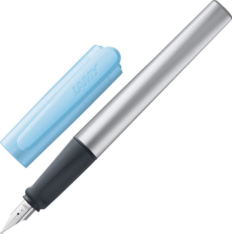 Stylo plume Lamy nexx azur | triangulaire en aluminium | poignée antidérapante | plume en acier un | dont t 10 bleu