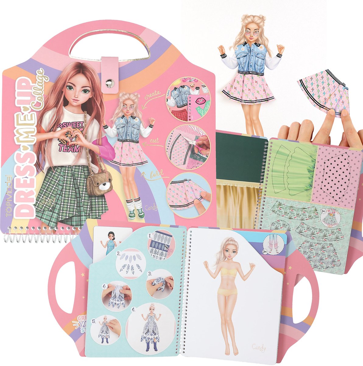 Depesche - top model dress me up livre de collage - livre de coloriage