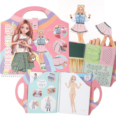 Depesche - top model dress me up livre de collage - livre de coloriage