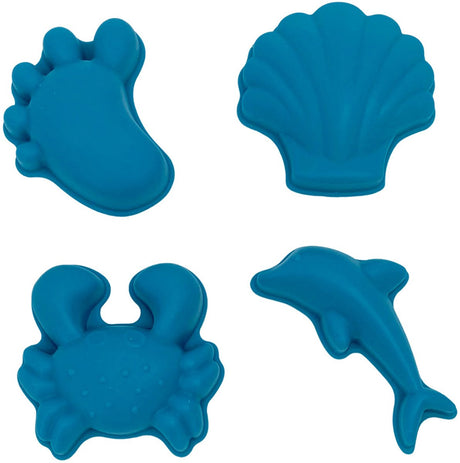 Moules à sable Scrunch - bleu - pliable - recyclable