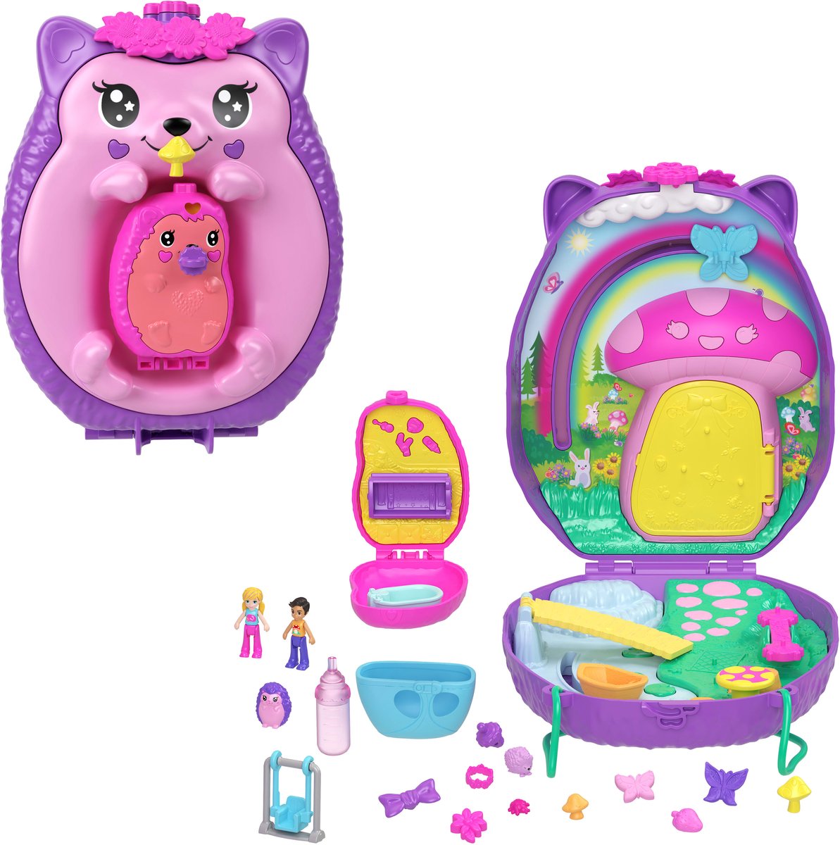 Polly pocket hérisson maman et papa compact