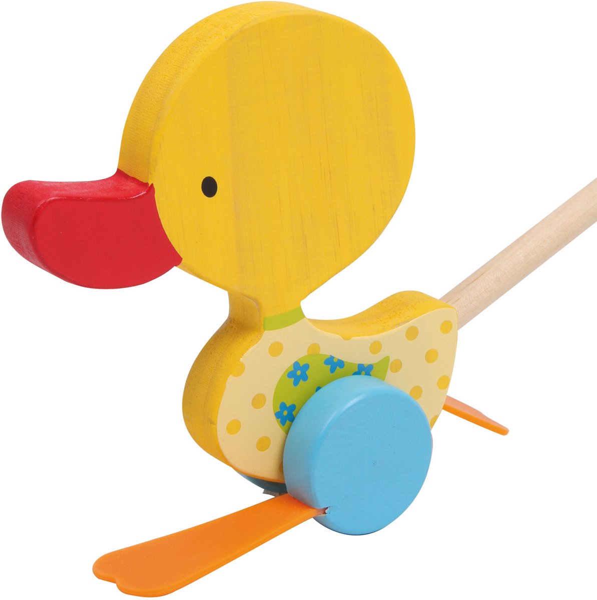 Small foot - figurine à pousser en bois canard Tina avec bâton