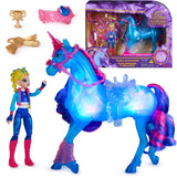 Train de l'académie de la Licorne et rivière lumineuse