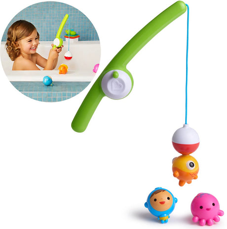 Jouets de bain Munchkin - fishin - kit de pêche pour le bain avec poisson - magnétique