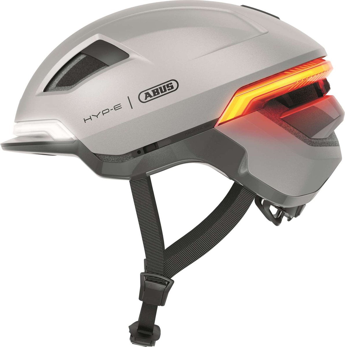 Abus casque intelligent hyp-e gleam argent m 54-58cm