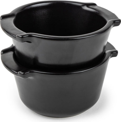 Peugeot appolia lot de 2 plats à four - 0,20 l - noir satiné - céramique