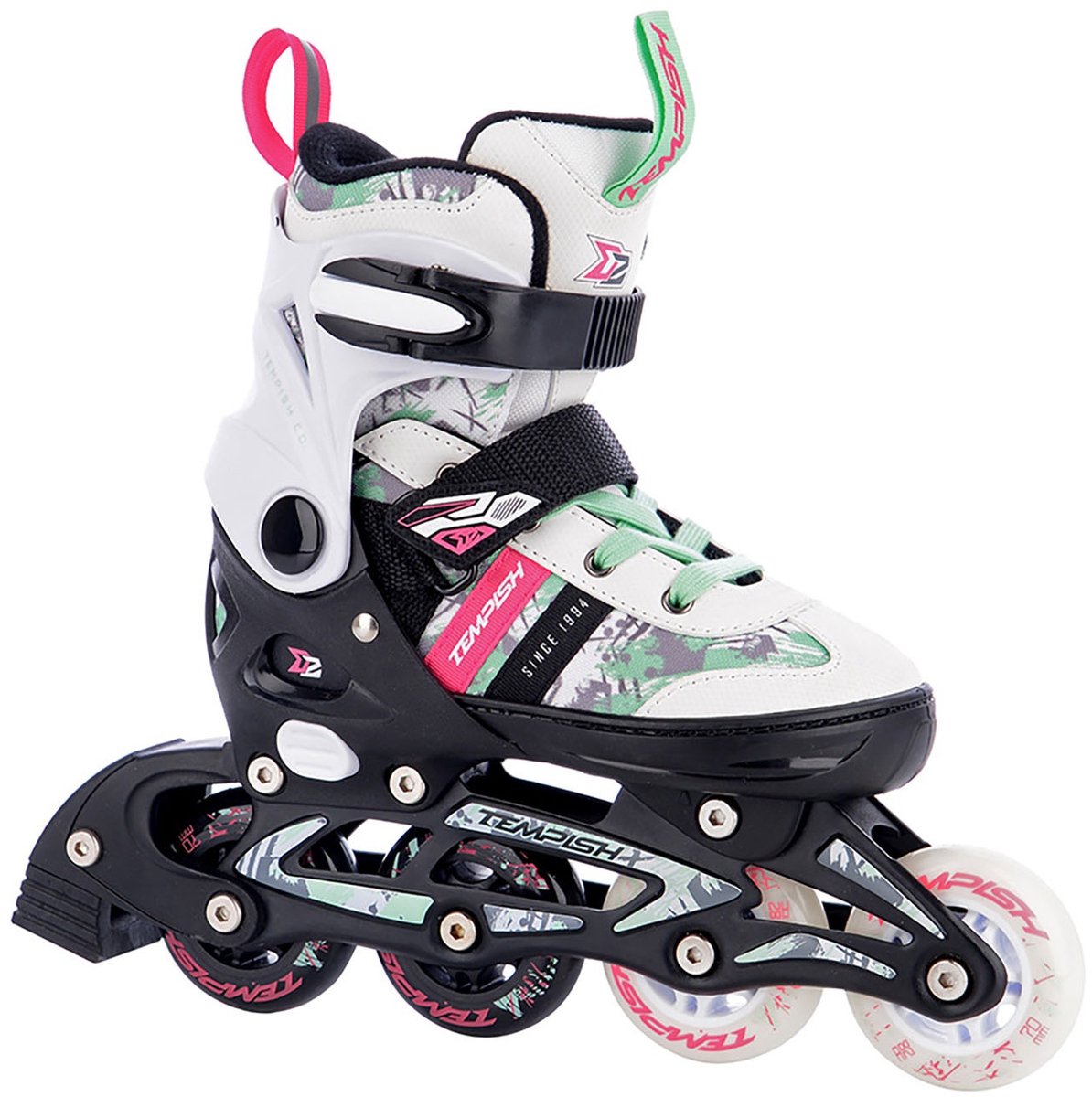 Tempish Dasty 2 Rollers en Ligne - Rollers en Ligne - réglables - Enfants - Blanc - Taille 37-40