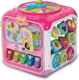 Vtech cube d'activités bébé - jouets éducatifs bébé - animaux, chiffres et couleurs - cadeau - de 9 à 36 mois - rose
