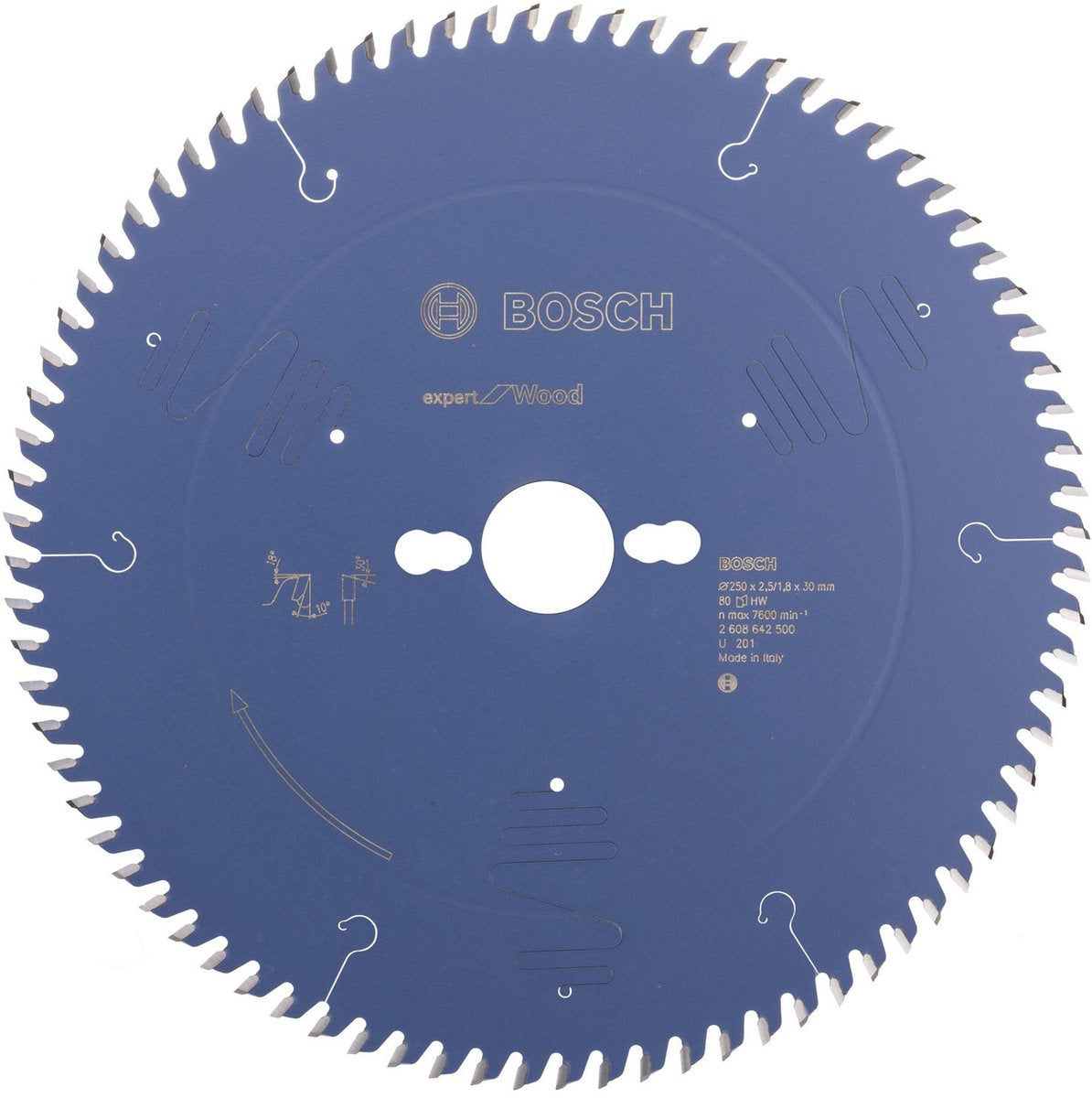 Lame de scie circulaire Bosch expert pour le bois - 250 x 30 x 2,5 mm - 80 dents
