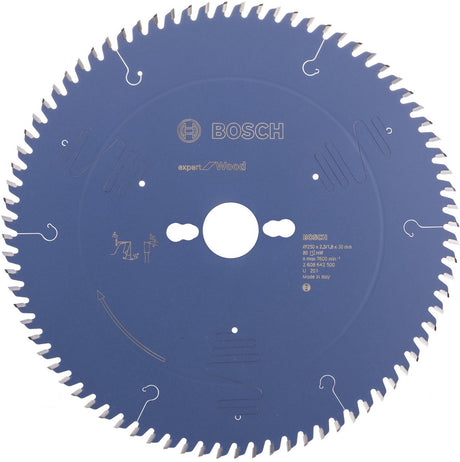 Lame de scie circulaire Bosch expert pour le bois - 250 x 30 x 2,5 mm - 80 dents