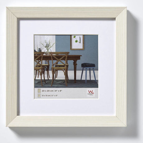 Walther fiorito - cadre en bois mdf - format photo 20x20 cm - blanc