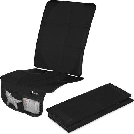Lionelo sikker - tapis de protection sous l'assise - antidérapant, imperméable, antichoc, sangles de fixation réglables, compatible isofix