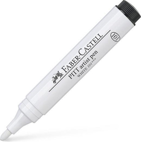 Stylo à dessin Faber-castell - stylo d'artiste Pitt - 2,5 mm - 101 blanc - fc-167601