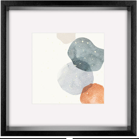 Forme Walther - Cadre en bois 3D FSC - format photo 50x50 cm - verre d'art - noir