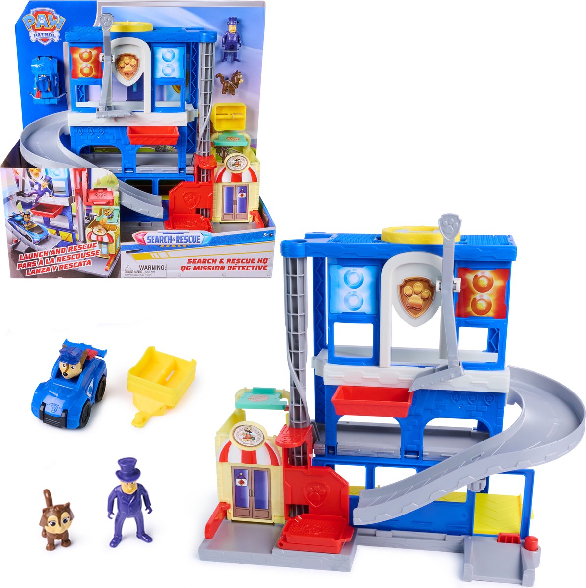 Paw Patrol - coffret de jeu - missions de sauvetage avec poursuite et humdinger