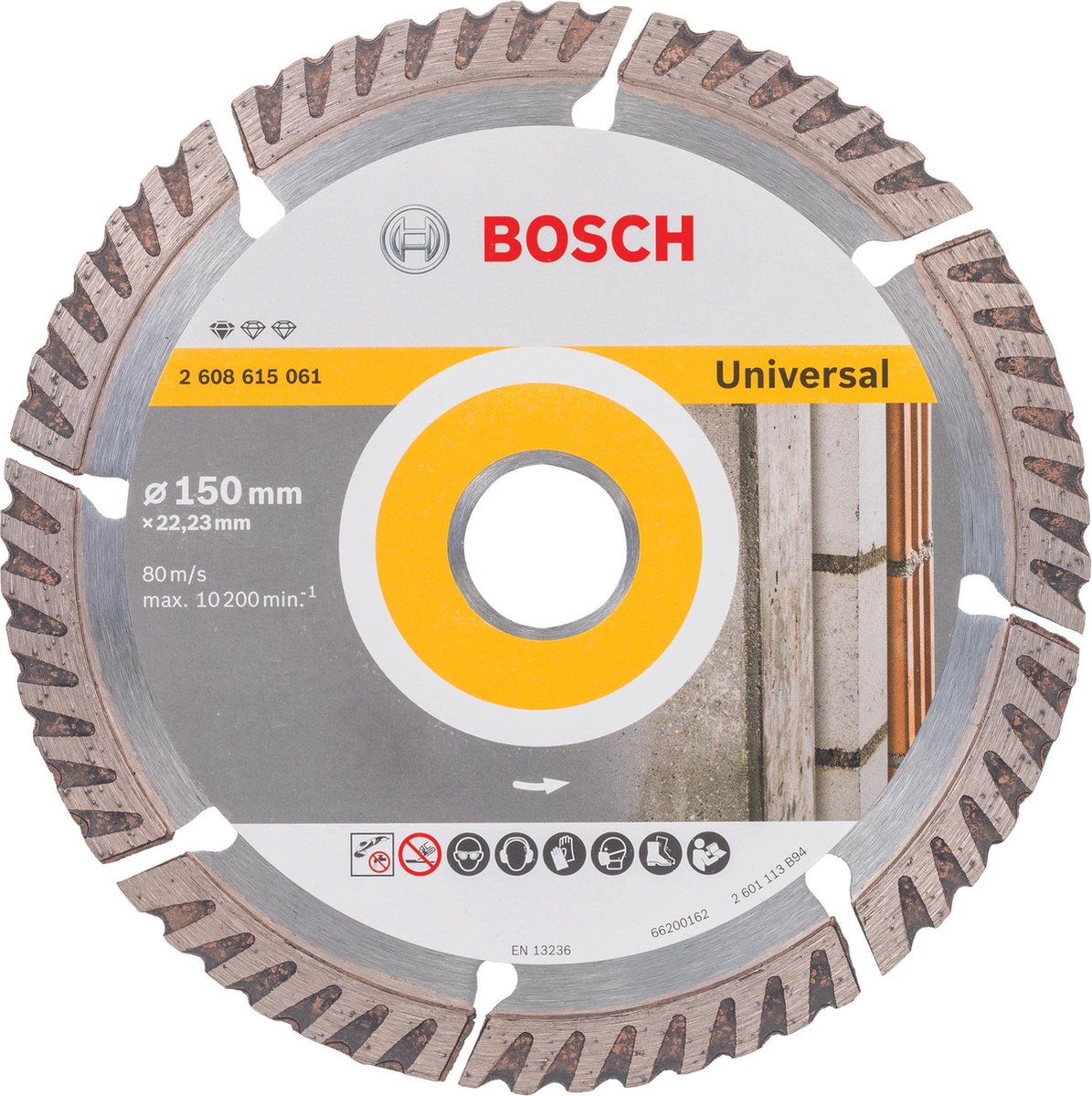 Bosch accessoires disque à tronçonner diamanté | standard pour universel | 150x22.23 - 2608615061