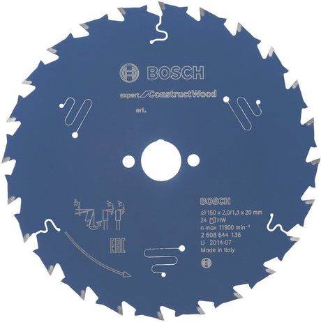 Lame de scie circulaire Bosch expert pour le bois 130x20x2,4 1,6x16 t