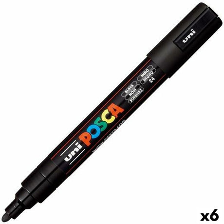 Posca - stylo peinture pc5m m noir | 6 pièces
