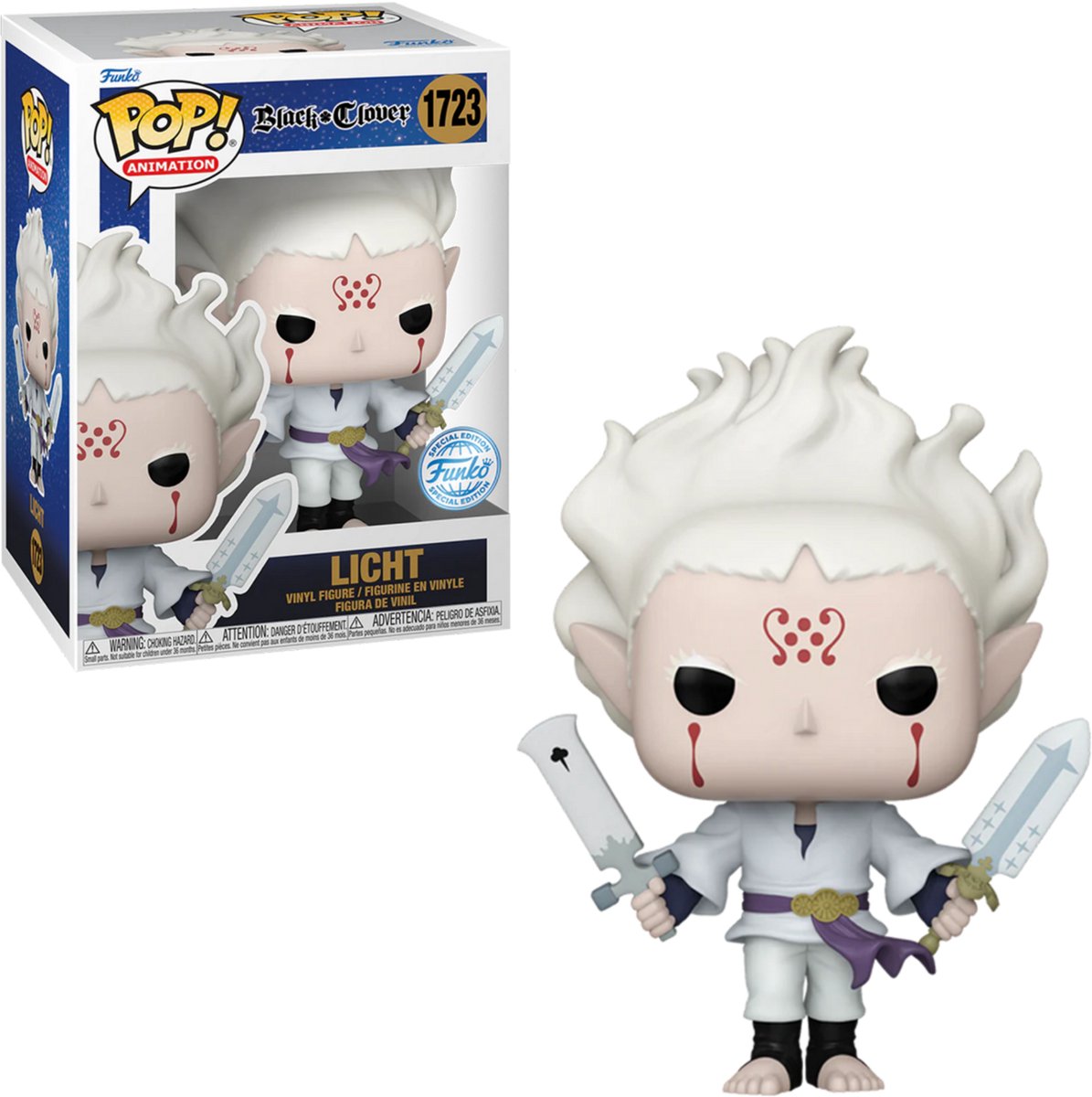 Funko-pop ! animation : trèfle noir - lumière #1723 cc exclusive