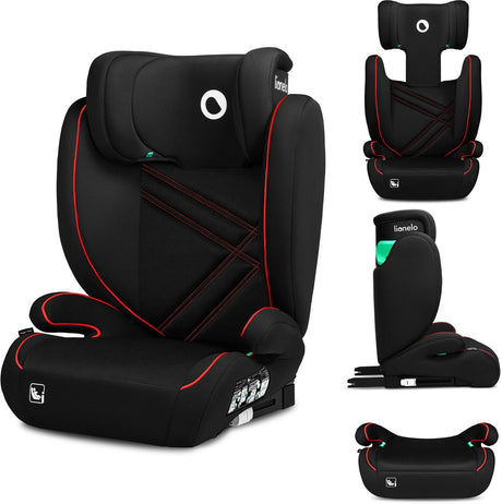 Lionelo Hugo i-size – siège auto – 100-150 cm – ceinture isofix – appui-tête réglable – protection latérale avancée – mousse à mémoire de forme – rembourrage lavable – grandit avec vous – siège confortable – i-size standard r129