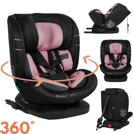 Lionelo bastiaan 4in1 - siège auto isofix rotatif à 360° - de la naissance à 12 ans (40-150 cm groupe 0 1 2 3) - rwf fwf - mousse à mémoire de forme - protection latérale - entièrement réglable - siège large confortable - siège auto i-size