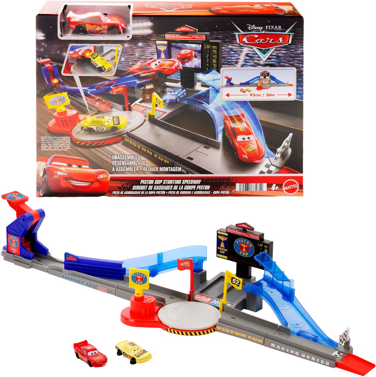 Disney Pixar Cars Mattel Cars Toy Race Track Piston Cup Stunting Speedway Set.