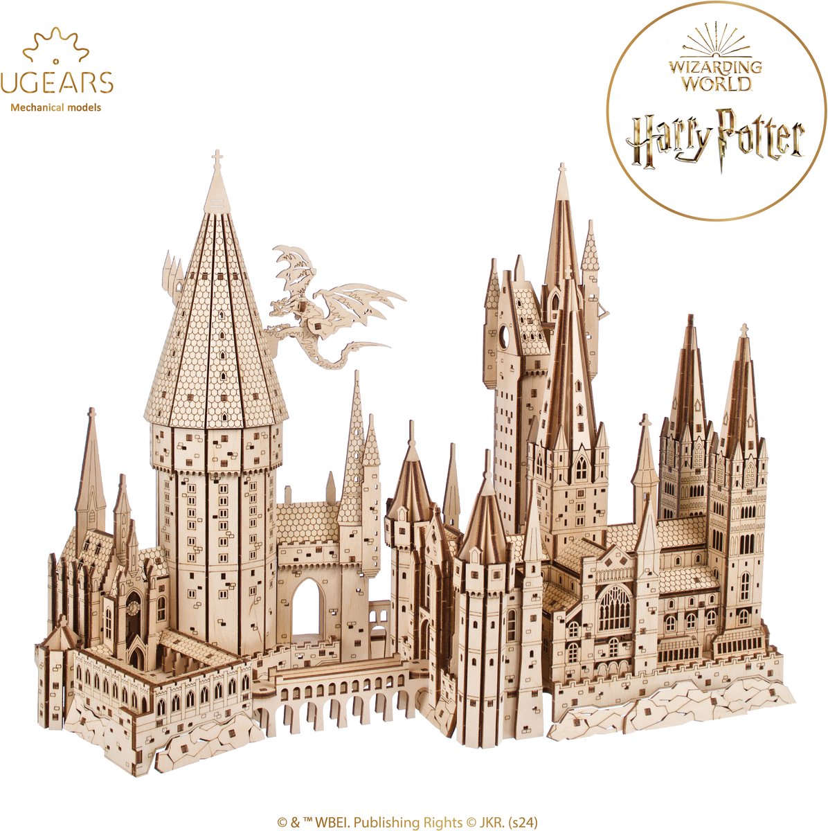 Maquette 3D Ugears - Château de Poudlard™ - Harry Potter™ - kit de construction mécanique bois - jouets éducatifs