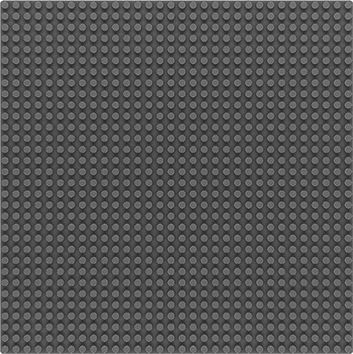 Socle en briques Sluban - plaque de base 32 x 32 gris