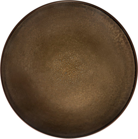 Médard de noblat - sentiment bronze - assiette plate 26,5 cm - 6 pièces - grès