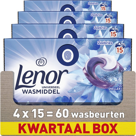 Lenor détergent tout-en-1 dosettes brise marine - 4 x 15 pièces